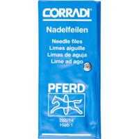 PFERD 12313062 CORRADI naaldvijlenset Zwitserse kap 1 in PVC-roltas Lengte 140 mm 1 stuk(s)