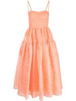 ERDEM robe mi-longue Abelia bordée de dentelle - Orange - thumbnail