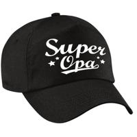 Super opa cadeau pet / baseball cap - zwart - voor heren - kado voor opa - vaderdag