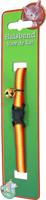 Halsband nylon oranje/wit streep - Gebr de boon