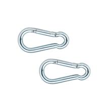 Karabijnhaken - 12x - verzinkt staal - 9 cm - karabijnhaak - snaphooks/ carabiners