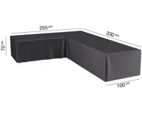 AeroCover hoeksethoes lage rug 255x330x100x70cm