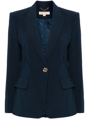 Michael Michael Kors blazer en crêpe à simple boutonnage - Bleu