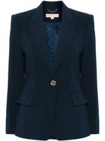 Michael Michael Kors blazer en crêpe à simple boutonnage - Bleu