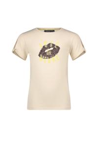 Like Flo zomer t-shirt meisjes - creme - slub, embroiderie - Elodie