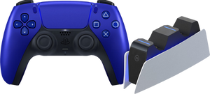 Sony Playstation 5 DualSense Draadloze Controller Cobalt Blue + BlueBuilt oplaadstation