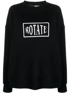 ROTATE BIRGER CHRISTENSEN sweat à logo brodé - Noir