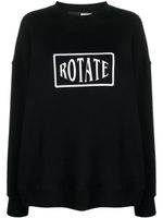 ROTATE BIRGER CHRISTENSEN sweat à logo brodé - Noir - thumbnail