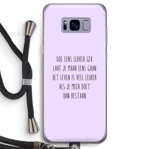 Gek: Samsung Galaxy S8 Transparant Hoesje met koord