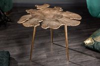 Handgemaakte salontafel ABSTRACT LEAF 60cm goud filigraan bladontwerp - 40390 - thumbnail