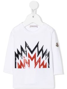 Moncler Enfant t-shirt à patch logo - Blanc