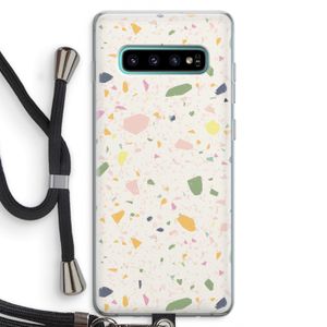 Terrazzo N°21: Samsung Galaxy S10 Plus Transparant Hoesje met koord
