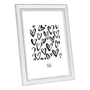 Deknudt Fotokader wit met bruinkleurig accent 18x24 S221H3