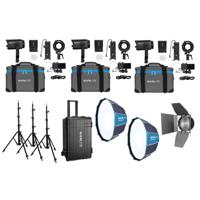 Nanlite Forza 60 II LED triple kit (w/ case, light stand, fresnel and softbox)