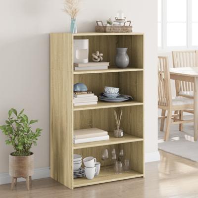 Hoge kast 70x41x124 cm bewerkt hout sonoma eikenkleurig