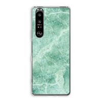 Groen marmer: Sony Xperia 1 III Transparant Hoesje