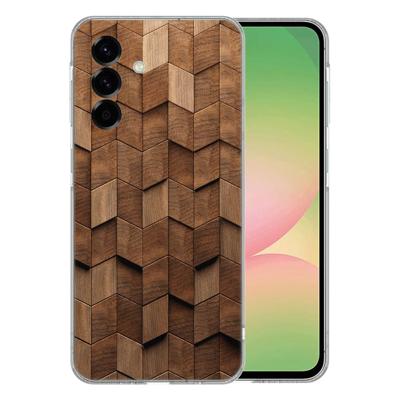 TPU Hoesje Samsung Galaxy A56 - Wooden Cubes Backcover