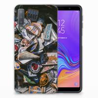 Samsung Galaxy A7 (2018) | Siliconen hoesje | met foto Badges