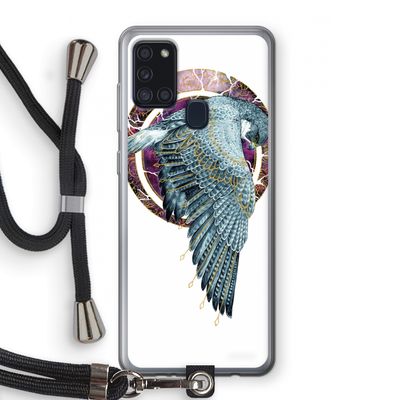 Golden Falcon: Samsung Galaxy A21s Transparant Hoesje met koord