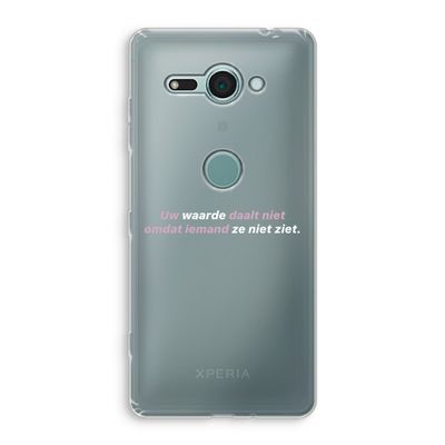 uw waarde daalt niet: Sony Xperia XZ2 Compact Transparant Hoesje