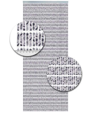 Vliegengordijn Hulzen Grijs gevlekt - 100cm x 240cm