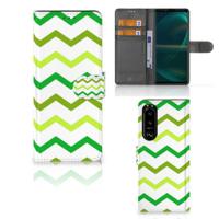 Sony Xperia 5III | Telefoon Hoesje | Zigzag Groen