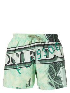 Moschino short de bain à imprimé graphique - Vert