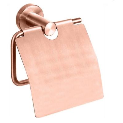 Best Design Best-Design "Lyon" Toiletrolhouder Met Klep Rosé-Mat-Goud