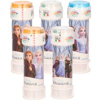 24x Disney Frozen 2 bellenblaas flesjes met bal spelletje in dop 60 ml voor kinderen