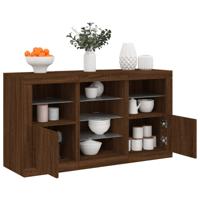 Dressoir met LED-verlichting 123x37x67 cm bruin eikenkleur