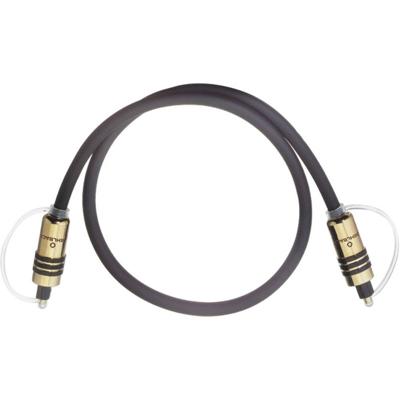 Oehlbach 6081 Toslink Digitale audio Aansluitkabel [1x Toslink-stekker (ODT) - 1x Toslink-stekker (ODT)] 1.00 m Grijs Vergulde steekcontacten