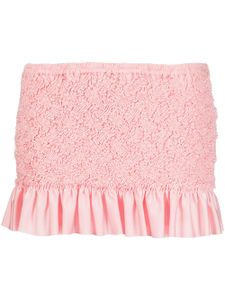 Alexander Wang minijupe froncée à ourlet volanté - Rose