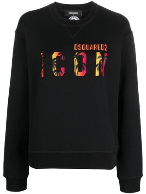 DSQUARED2 sweat en coton à imprimé Icon - Noir