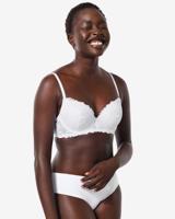 HEMA Dames Brazilian Micro Met Kant Wit (wit)