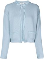 Ports 1961 cardigan à détail de chaîne - Bleu - thumbnail