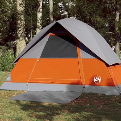 VidaXL Koepeltent 3-persoons waterdicht grijs en oranje