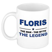 Floris cadeau mok - man myth legend - naam koffiemok - 300 ml - collega - vaderdag