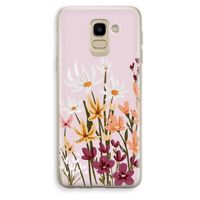 Painted wildflowers: Samsung Galaxy J6 (2018) Transparant Hoesje