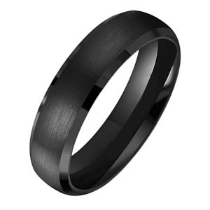 Tom Jaxon heren ring Wolfraam Mat Zwart 6mm-20mm