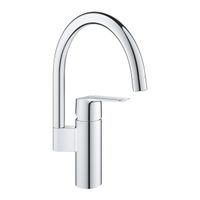 Grohe QuickFix Start verhoogde keukenmengkraan rond chroom