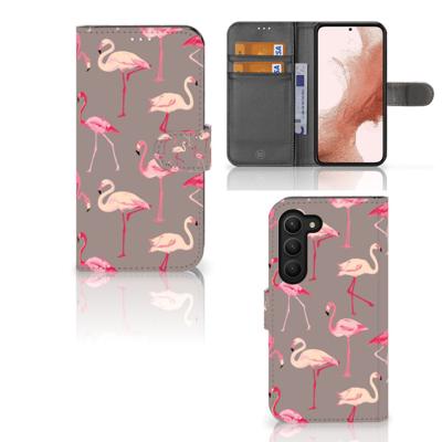 Samsung Galaxy S23 | Telefoonhoesje | Met pasjeshouder | Flamingo
