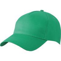 Baseball pet/cap 5 panels - 5x stuks - groen - volwassenen - Voordelige caps - katoen