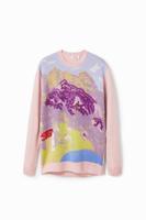 Trui met landschap M. Christian Lacroix - RED - M Trui met landschap M. Christian Lacroix - RED - M