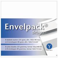 Dubbele kaart papyrus envelpack c6 114x162mm wit