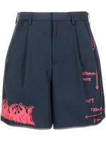 Kolor short à imprimé flamme - Bleu