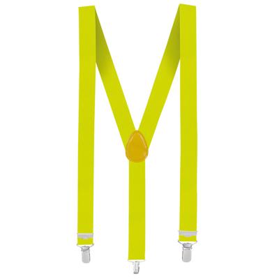 Boland party bretels - neon fluor geel - voor volwassenen
