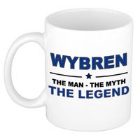 Naam cadeau mok/ beker Wybren The man, The myth the legend 300 ml - Naam mokken - thumbnail