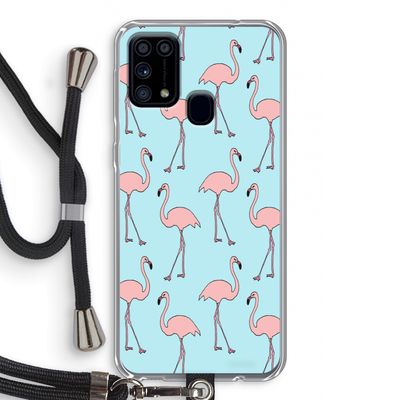 Anything Flamingoes: Samsung Galaxy M31 Transparant Hoesje met koord