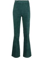 Arma pantalon en cuir à coupe évasée - Vert