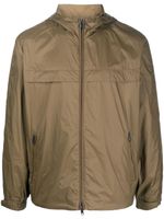 Zegna veste zippée à capuche - Vert